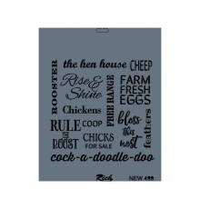 Rich New Seri N-499 Stencil 35x25 cm