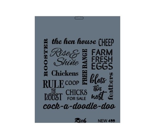 Rich New Seri N-499 Stencil 35x25 cm Rich New Seri N-499 Stencil 35x25 cm
