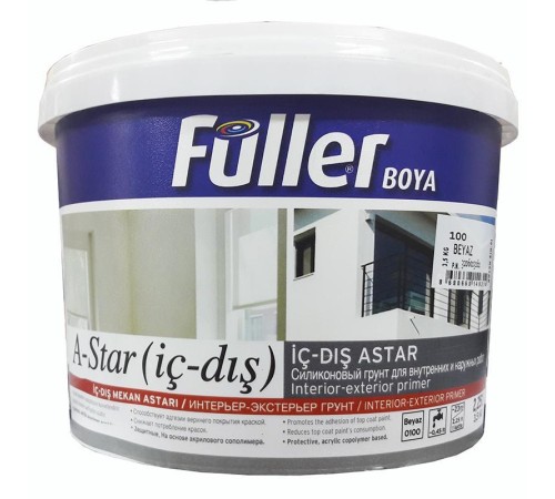 Füller A-Star İç Dış Cephe Astar 3,5 Kg Beyaz