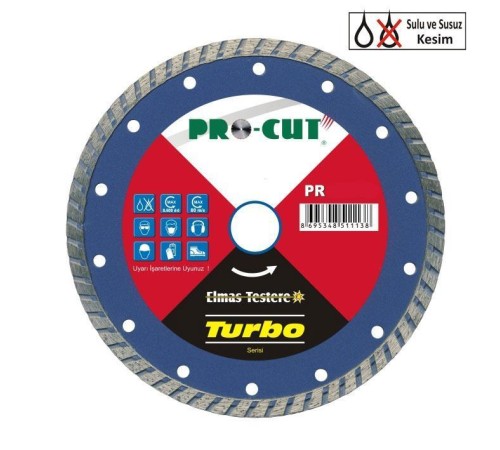 Procut AB 230 mm Turbo Kanallı Elmas Testere