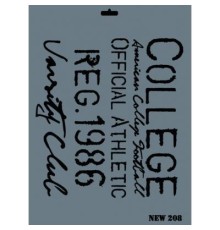 Rich New Seri N-208 Stencil 35x25 cm