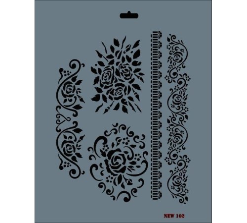 Rich New Seri N-102 Stencil 35x25 cm