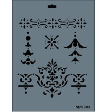 Rich New Seri N-103 Stencil 35x25 cm