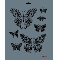 Rich New Seri N-104 Stencil 35x25 cm