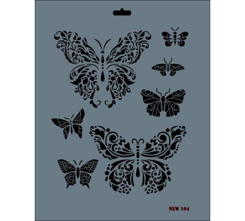 Rich New Seri N-104 Stencil 35x25 cm