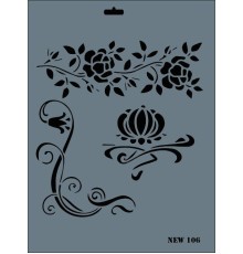 Rich New Seri N-106 Stencil 35x25 cm