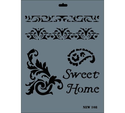 Rich New Seri N-108 Stencil 35x25 cm
