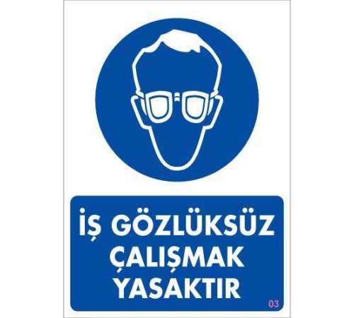 İş Koruyucu Takınız Uyarı Levhası 25x35 KOD:3