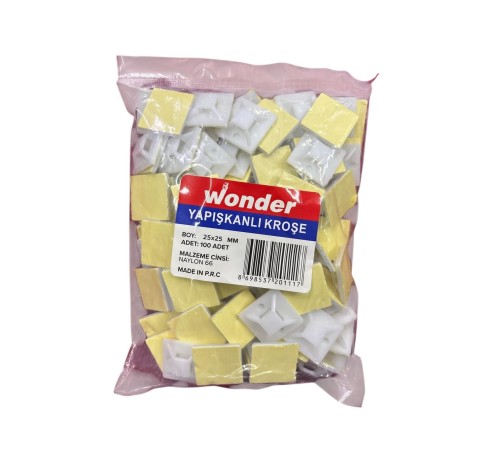 Wonder 25X25 Yapışkan Kroşe (100 Adet) Wonder 25X25 Yapışkan Kroşe (100 Adet)