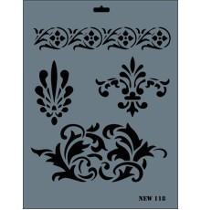 Rich New Seri N-118 Stencil 35x25 cm