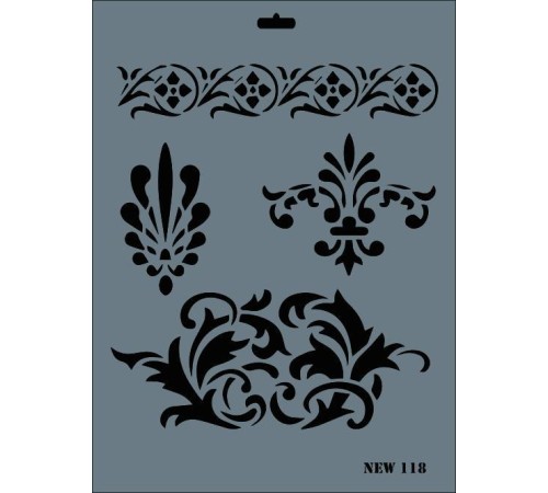 Rich New Seri N-118 Stencil 35x25 cm