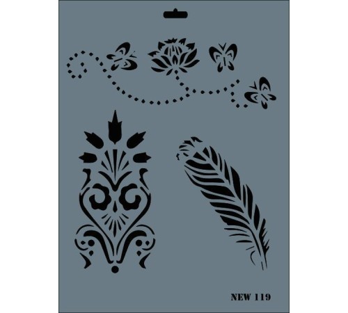 Rich New Seri N-119 Stencil 35x25 cm Rich New Seri N-119 Stencil 35x25 cm