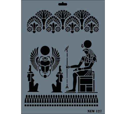 Rich New Seri N-127 Stencil 35x25 cm