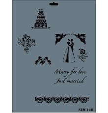Rich New Seri N-128 Stencil 35x25 cm