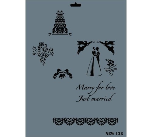 Rich New Seri N-128 Stencil 35x25 cm Rich New Seri N-128 Stencil 35x25 cm