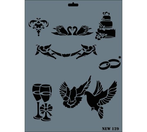 Rich New Seri N-129 Stencil 35x25 cm Rich New Seri N-129 Stencil 35x25 cm
