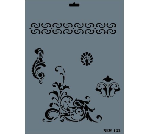 Rich New Seri N-132 Stencil 35x25 cm