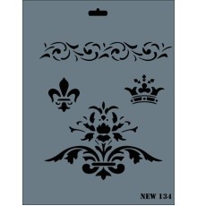 Rich New Seri N-134 Stencil 35x25 cm
