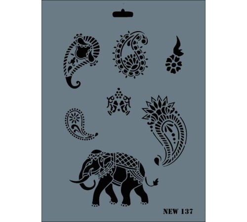 Rich New Seri N-137 Stencil 35x25 cm