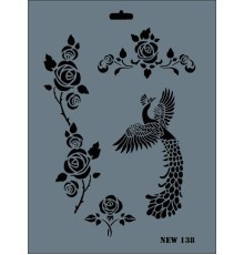 Rich New Seri N-138 Stencil 35x25 cm