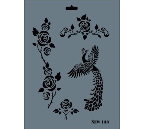 Rich New Seri N-138 Stencil 35x25 cm