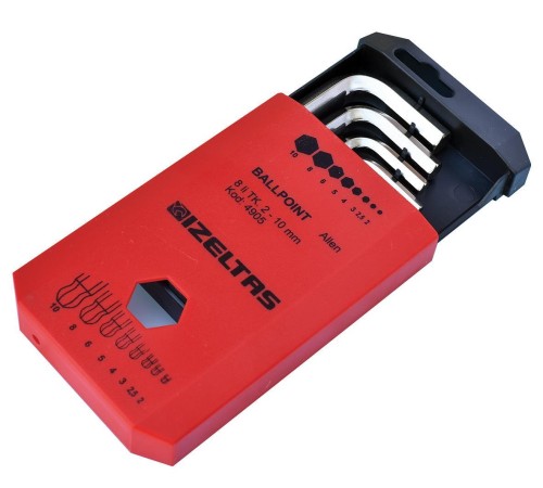 İzeltaş Yuvarlak Başlı Allen Anahtar Takımı 8 Parça