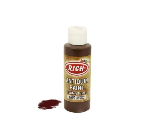 Rich 1600 Kızıl Kahve 120 ml Eskitme Ahşap Boyası Rich 1600 Kızıl Kahve 120 ml Eskitme Ahşap Boyası