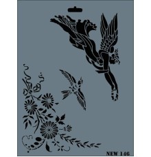 Rich New Seri N-146 Stencil 35x25 cm