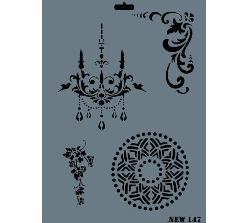 Rich New Seri N-147 Stencil 35x25 cm