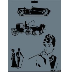 Rich New Seri N-148 Stencil 35x25 cm