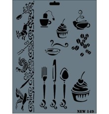 Rich New Seri N-149 Stencil 35x25 cm