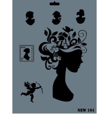 Rich New Seri N-191 Stencil 35x25 cm