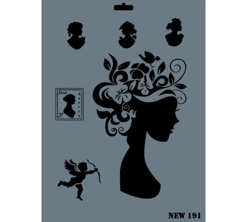 Rich New Seri N-191 Stencil 35x25 cm