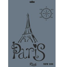 Rich New Seri N-209 Stencil 35x25 cm