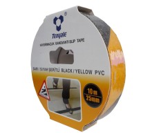 Norşin 25 mm 5 Metre Sarı Siyah Kaydırmazlık Bandı