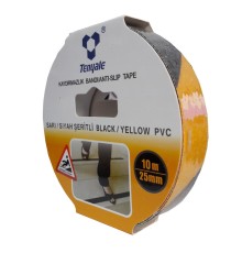 Norşin 25 mm 5 Metre Sarı Siyah Kaydırmazlık Bandı