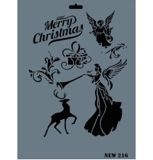 Rich New Seri N-216 Stencil 35x25 cm