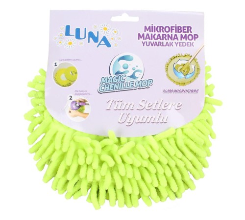 Luna Yuvarlak Makarna Mop Mikrofiber