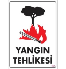 Yangın Tehlikesi Uyarı Levhası 25x35 KOD:851
