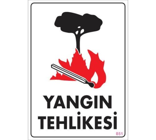 Yangın Tehlikesi Uyarı Levhası 25x35 KOD:851