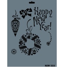 Rich New Seri N-223 Stencil 35x25 cm