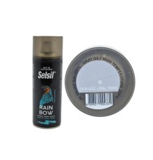 Selsil Rainbow Akrilik Sprey Boya 200 Derece Isıya Dayanıklı Yaldız Gri