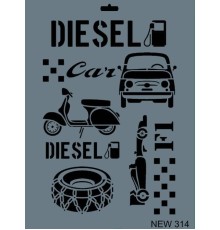 Rich New Seri N-314 Stencil 35x25 cm