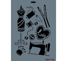 Rich New Seri N-324 Stencil 35x25 cm