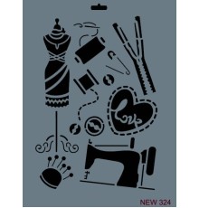 Rich New Seri N-324 Stencil 35x25 cm