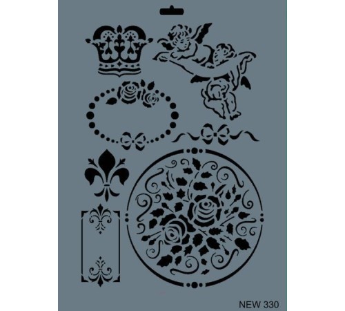 Rich New Seri N-330 Stencil 35x25 cm
