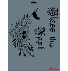 Rich New Seri N-332 Stencil 35x25 cm