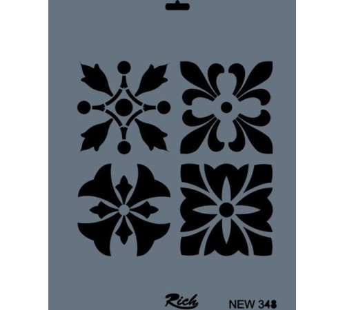 Rich New Seri N-348 Stencil 35x25 cm