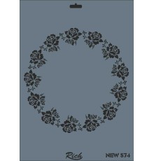 Rich New Seri N-574 Stencil 35x25 cm