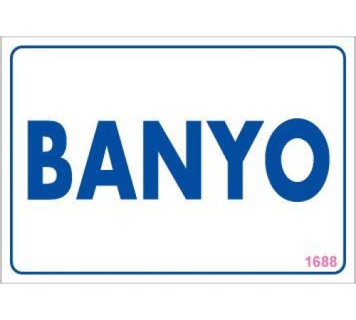 Banyo Uyarı Levhası 17,5x25 KOD:1688 Banyo Uyarı Levhası 17,5x25 KOD:1688